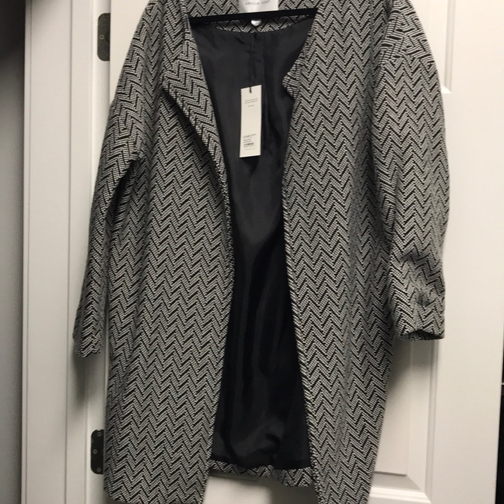 Amour Vert Black/White herringbone Jacket
